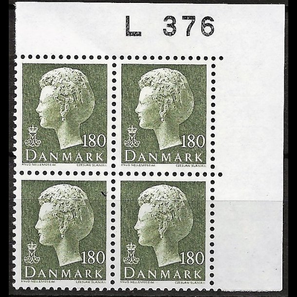 Danmark postfrisk marginalblok L376 