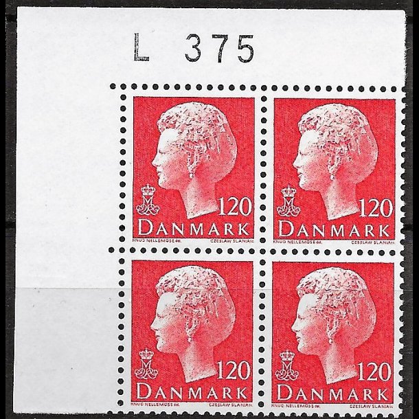 Danmark postfrisk marginalblok L375 