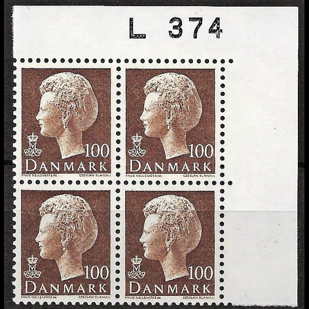 Danmark postfrisk marginalblok L374 