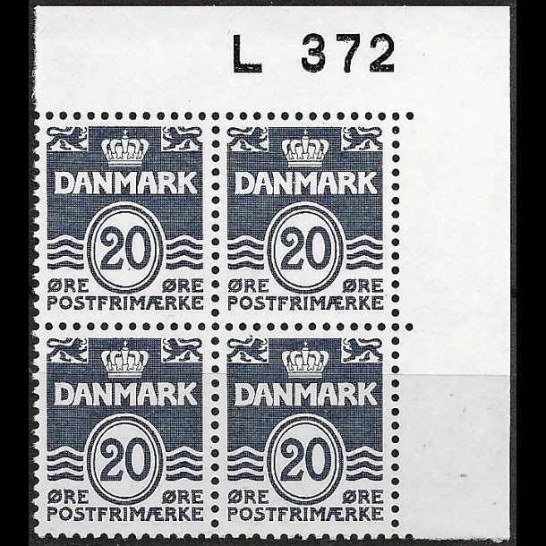 Danmark postfrisk marginalblok L372 