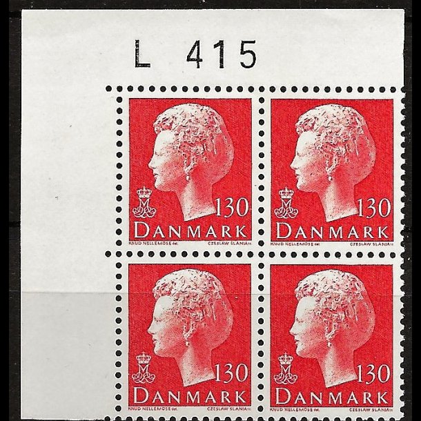 Danmark postfrisk marginalblok L415 