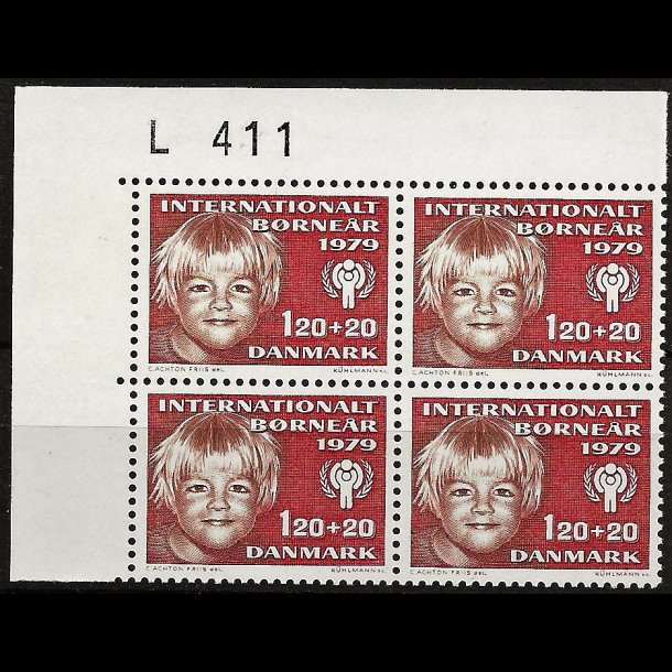 Danmark postfrisk marginalblok L411