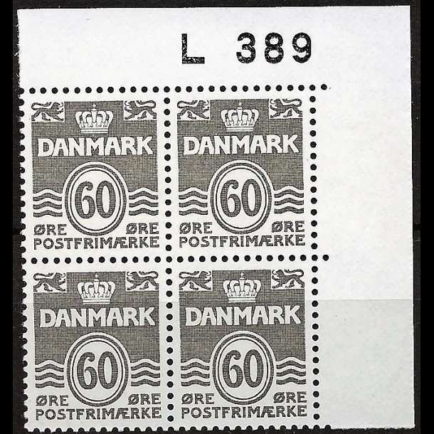 Danmark postfrisk marginalblok L389 