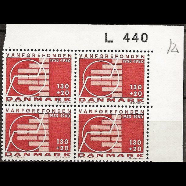 Danmark postfrisk marginalblok L440 