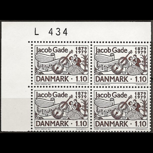 Danmark postfrisk marginalblok L434 