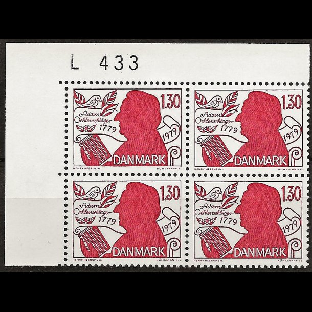 Danmark postfrisk marginalblok L433 