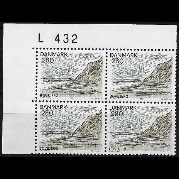 Danmark postfrisk marginalblok L432 