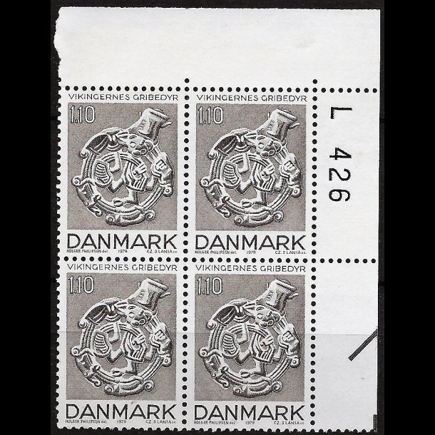 Danmark postfrisk marginalblok L426 