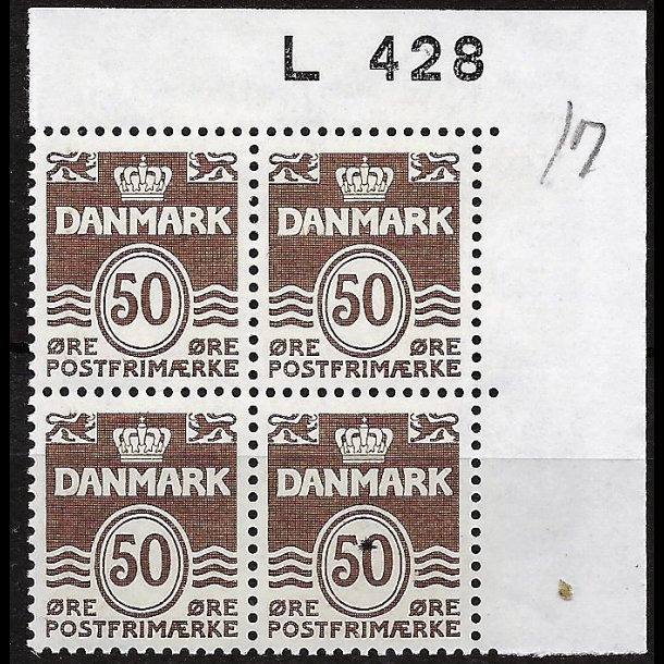 Danmark postfrisk marginalblok L428 