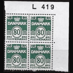 Danmark postfrisk marginalblok L419 