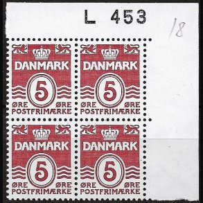 Danmark postfrisk marginalblok L453 