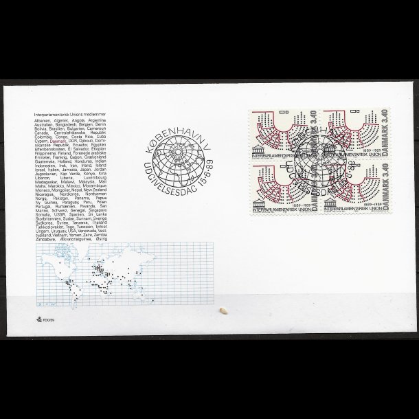 Danmark FDC 4-blok AFA nr. 941