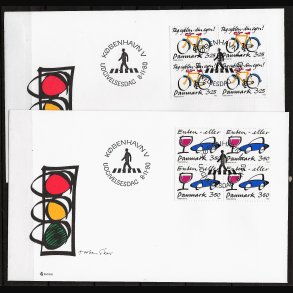 Danmark FDC 4-blok AFA nr. 980-981