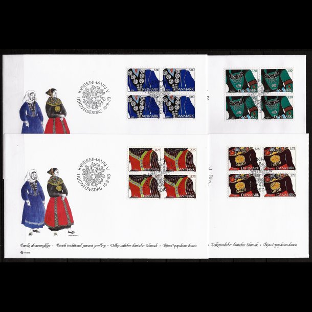 Danmark FDC 4-blok AFA nr. 1053-1056