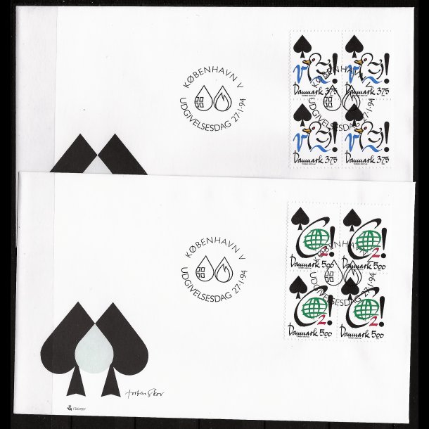 Danmark FDC 4-blok AFA nr. 1060-1061