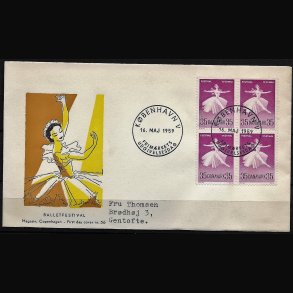 Danmark FDC 4-blok AFA nr. 377