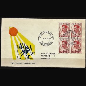 Danmark FDC 4-blok AFA nr. 387