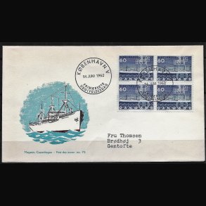 Danmark FDC 4-blok AFA nr. 409