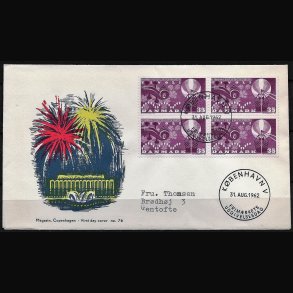Danmark FDC 4-blok AFA nr. 410