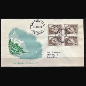 Danmark FDC 4-blok AFA nr. 411