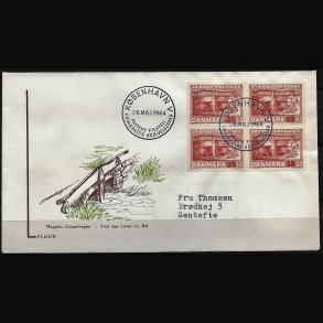 Danmark FDC 4-blok AFA nr. 422