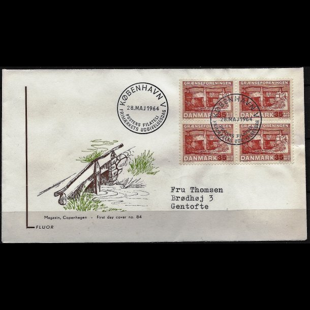 Danmark FDC 4-blok AFA nr. 422