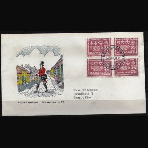 Danmark FDC 4-blok AFA nr. 427