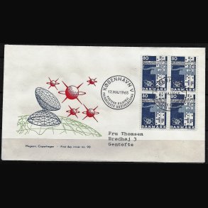 Danmark FDC 4-blok AFA nr. 434
