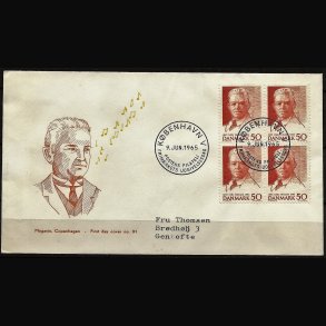 Danmark FDC 4-blok AFA nr. 435