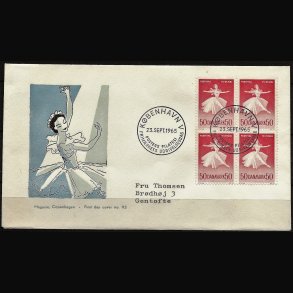 Danmark FDC 4-blok AFA nr. 438