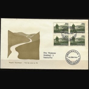 Danmark FDC 4-blok AFA nr. 443