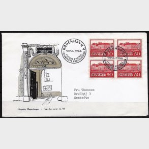 Danmark FDC 4-blok AFA nr. 445