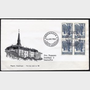 Danmark FDC 4-blok AFA nr. 446