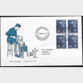 Danmark FDC 4-blok AFA nr. 447