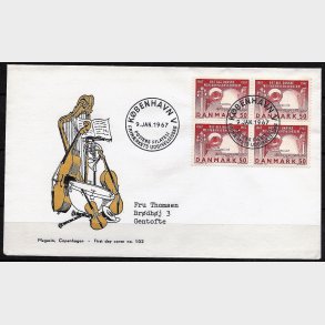 Danmark FDC 4-blok AFA nr. 452