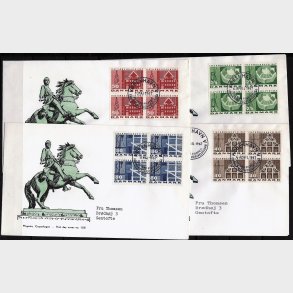Danmark FDC 4-blok AFA nr. 454-457