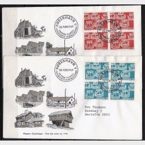 Danmark FDC 4-blok AFA nr. 478-479