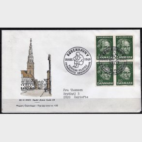 Danmark FDC 4-blok AFA nr. 485
