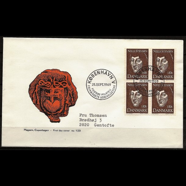 Danmark FDC 4-blok AFA nr. 488