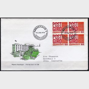 Danmark FDC 4-blok AFA nr. 493