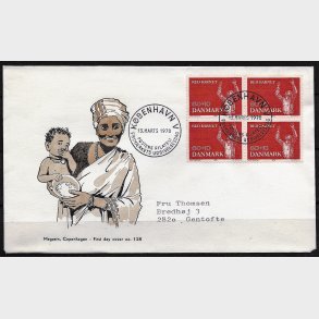 Danmark FDC 4-blok AFA nr. 495