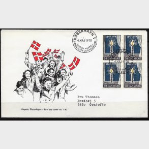 Danmark FDC 4-blok AFA nr. 496