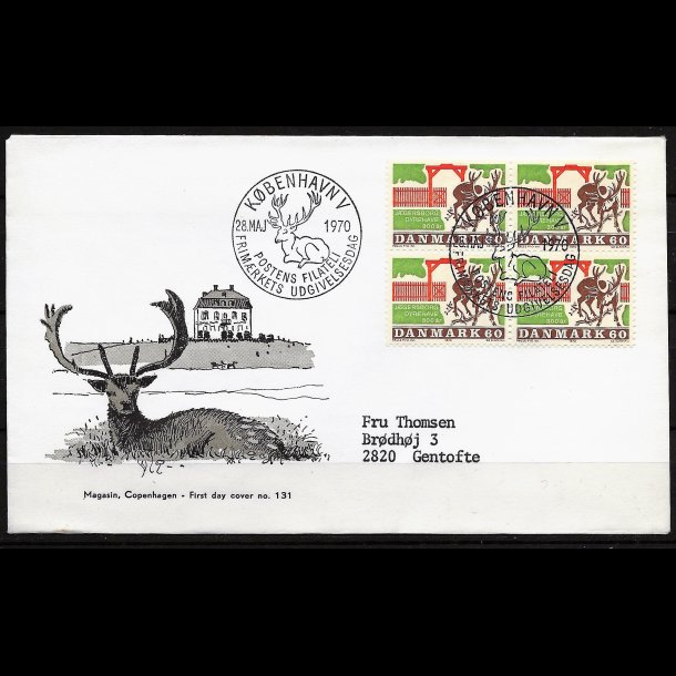 Danmark FDC 4-blok AFA nr. 497