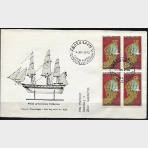 Danmark FDC 4-blok AFA nr. 498