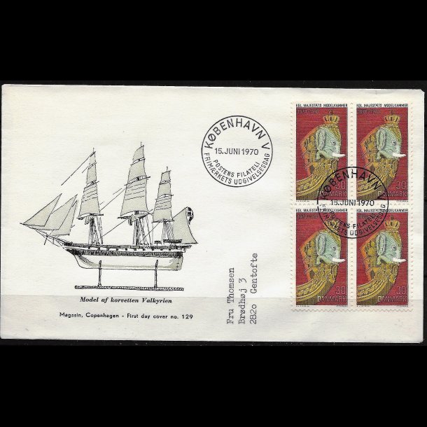 Danmark FDC 4-blok AFA nr. 498