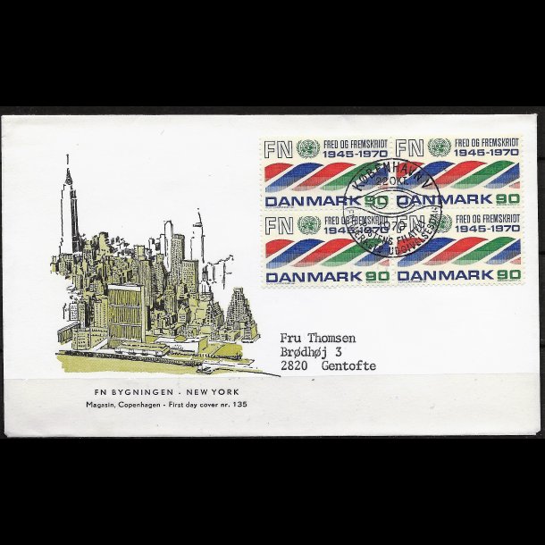 Danmark FDC 4-blok AFA nr. 507