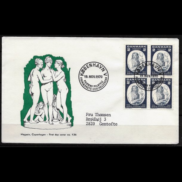 Danmark FDC 4-blok AFA nr. 508