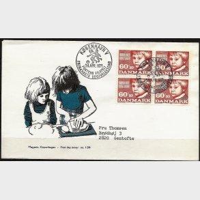 Danmark FDC 4-blok AFA nr. 512