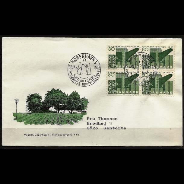 Danmark FDC 4-blok AFA nr. 521