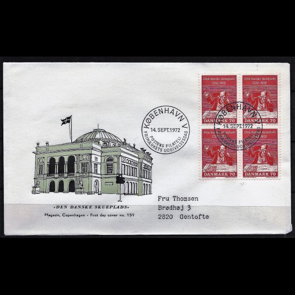 Danmark FDC 4-blok AFA nr. 532